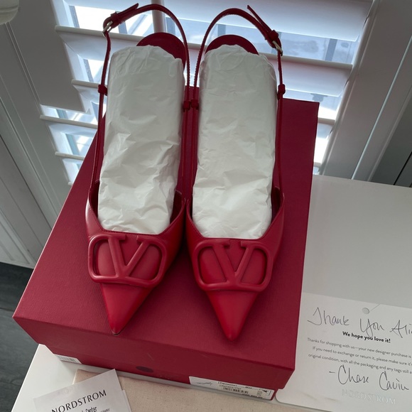❌SOLD❌ VALENTINO VLogo Signature Calfskin Slingbacks 80mm - Picture 10 of 13
